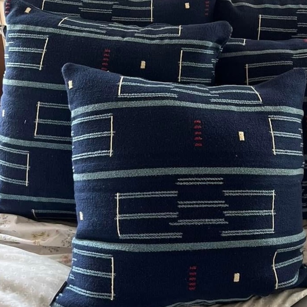 Set of 6 Studio McGee Midnight Blue Geometric Pillow Shams